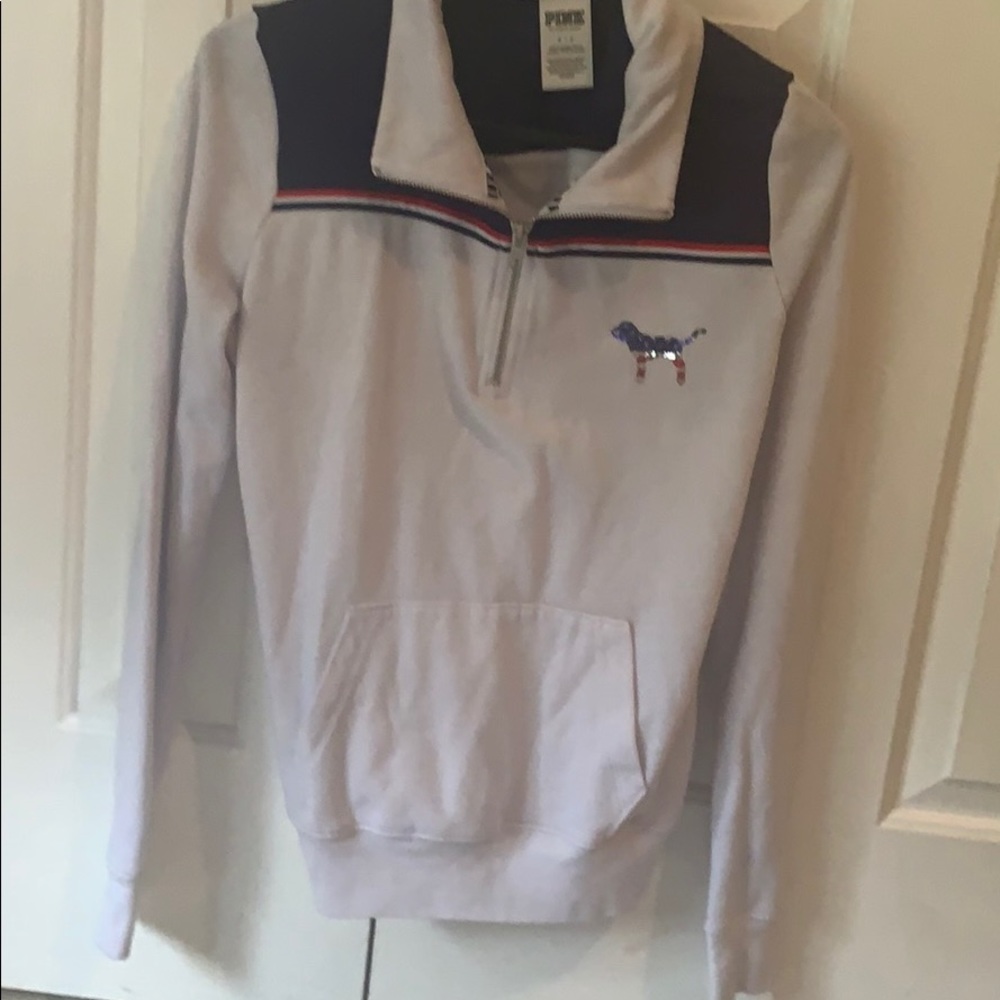 Red white blue pullover